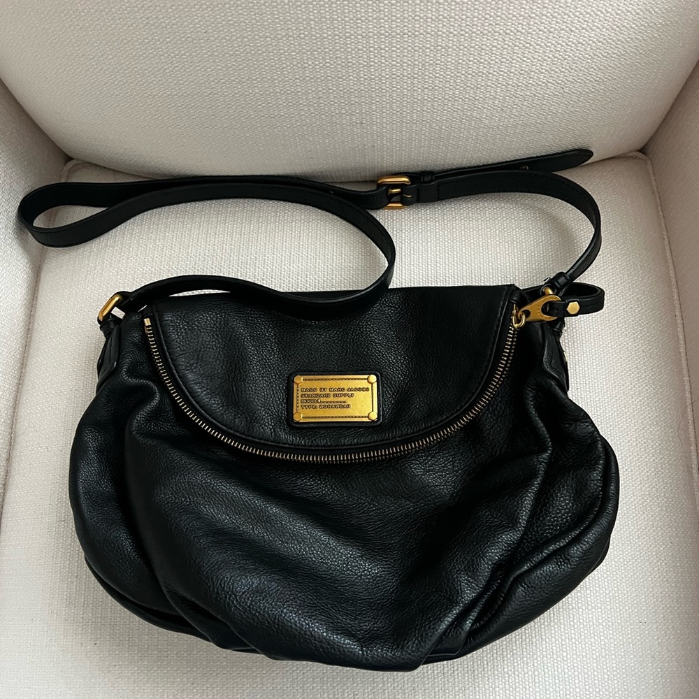 Black Leather Crossbody Bag